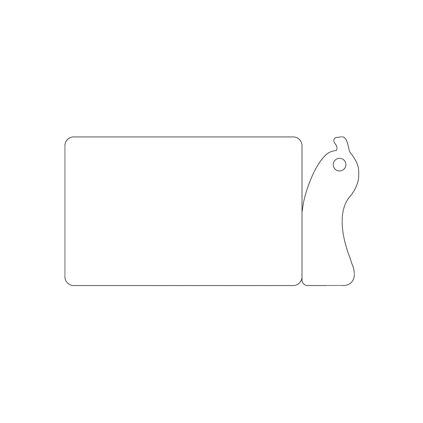 Custom Plastic 4.2" x 2.125" Card and Jalapeno Shaped Key Tag Combo