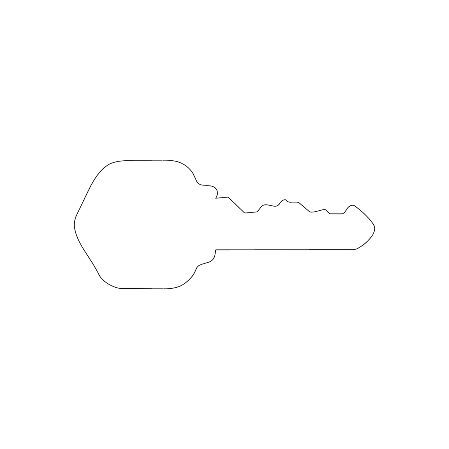 Custom Plastic 3.5" x 1.5" Key Shape Cards