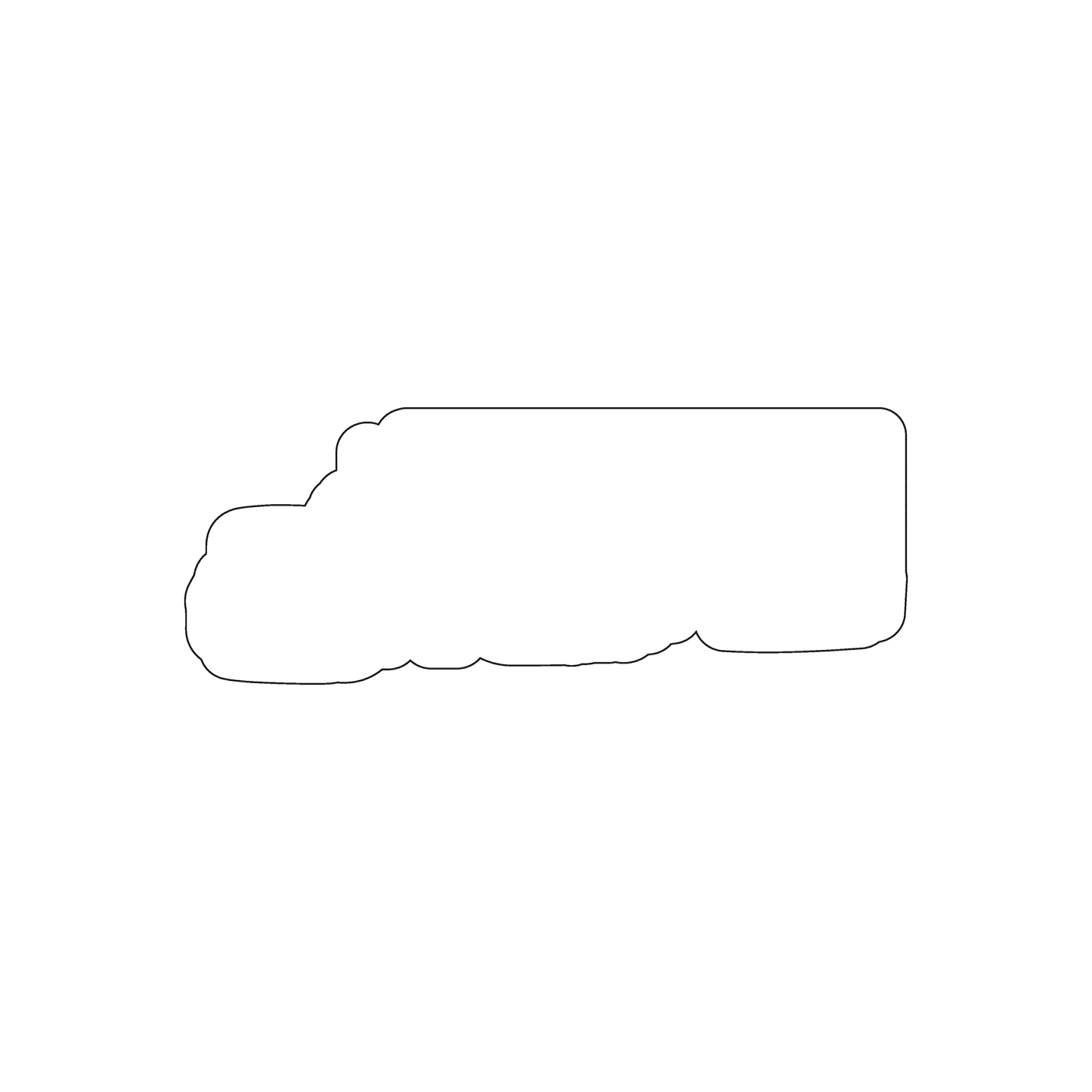 Custom Plastic 3.325" x 1.27" Semi Truck Shape Cards