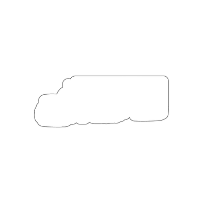 Custom Plastic 3.325" x 1.27" Semi Truck Shape Cards