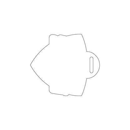 Custom Plastic 2.4" x 2.7" Badge Shape Badges