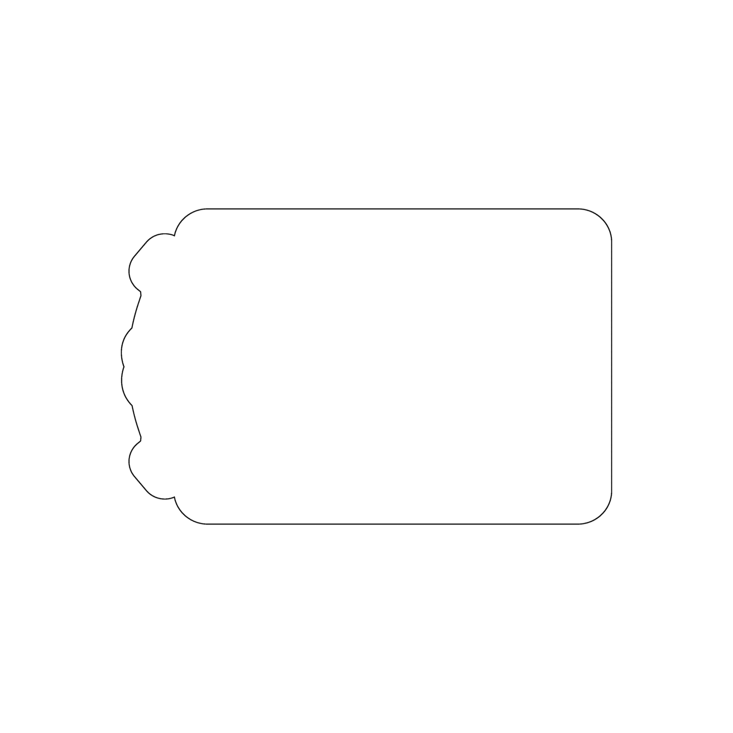 Custom Plastic 3.5" x 2.25" Frame Shape Cards