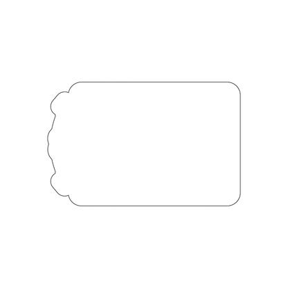 Custom Plastic 3.5" x 2.25" Frame Shape Cards