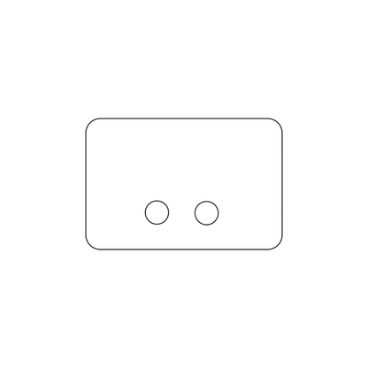 Custom Plastic 1.687" x 1.125" Small Rectangle with Two Holes Tags