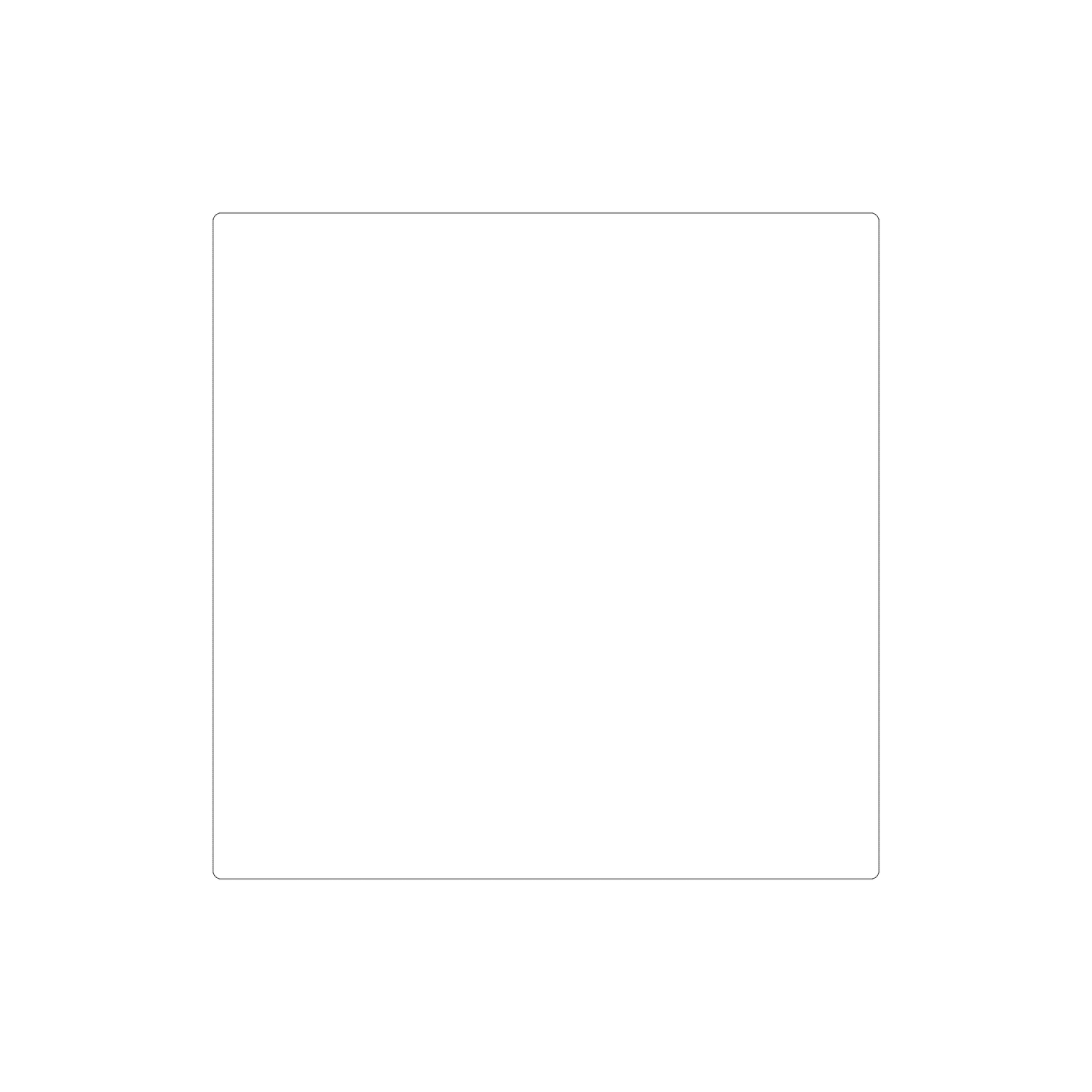 Custom Plastic 9.8425" x 9.8425" Large Square Signage