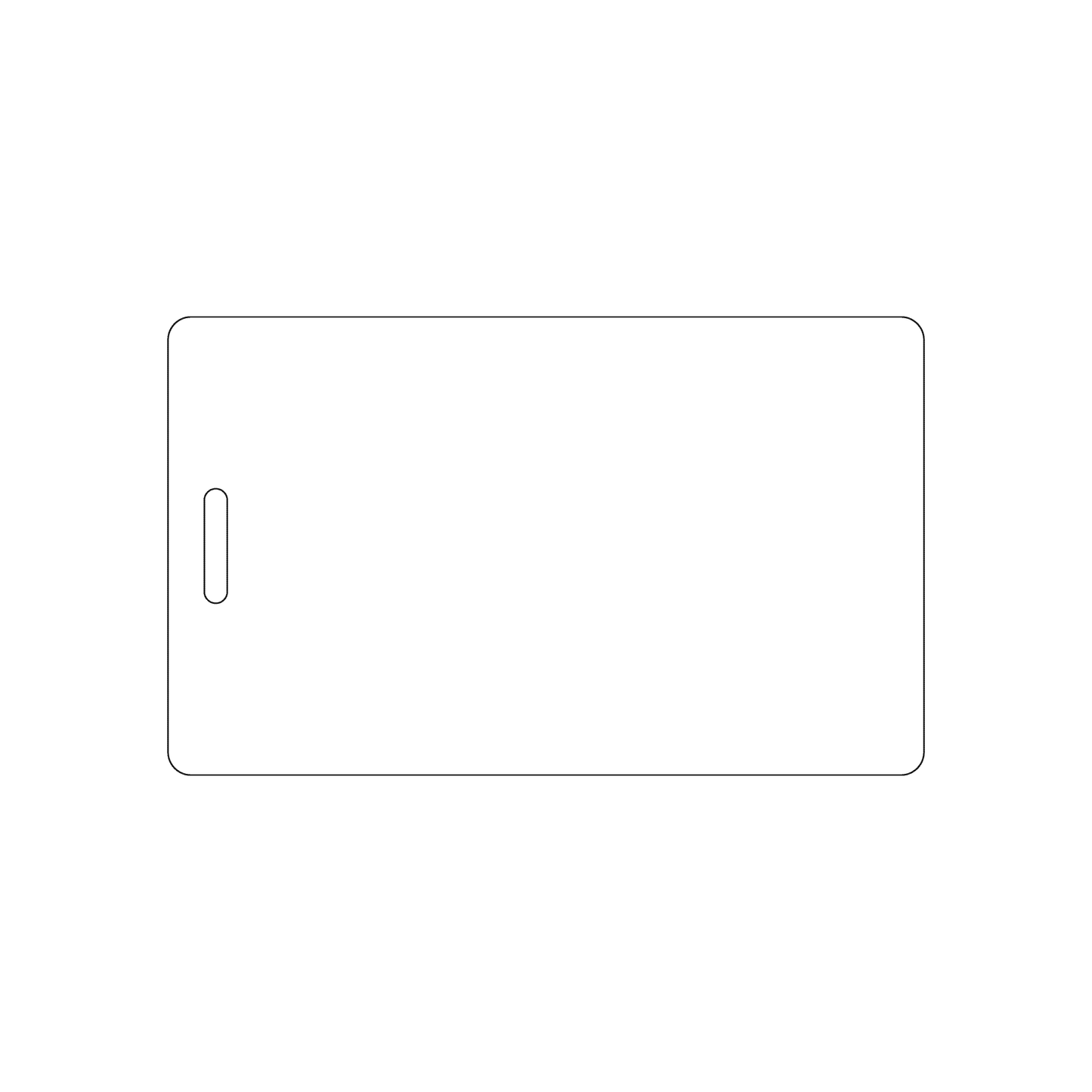 Custom Plastic 4.125" x 2.5" Vertical Badges