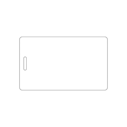 Custom Plastic 4.125" x 2.5" Vertical Badges
