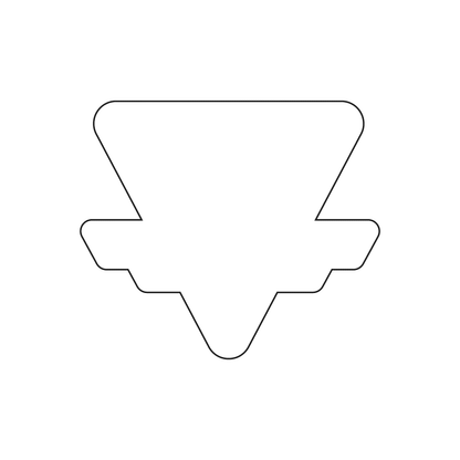 Custom Paper 2.9" x 2.5" Triangle Cards