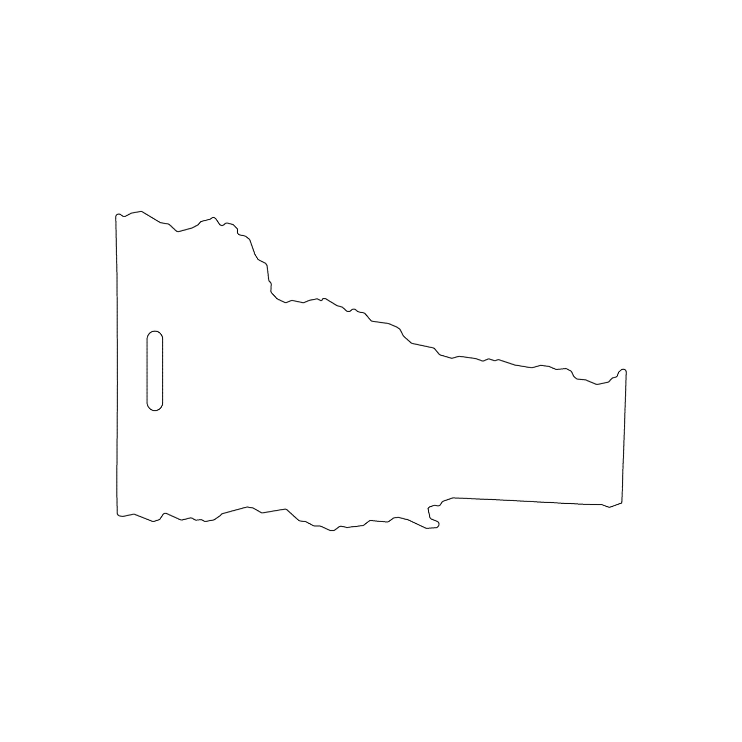 Custom Plastic 4" x 2.5" Vermont Shape Luggage Tags