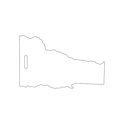 Custom Plastic 4" x 2.5" Vermont Shape Luggage Tags