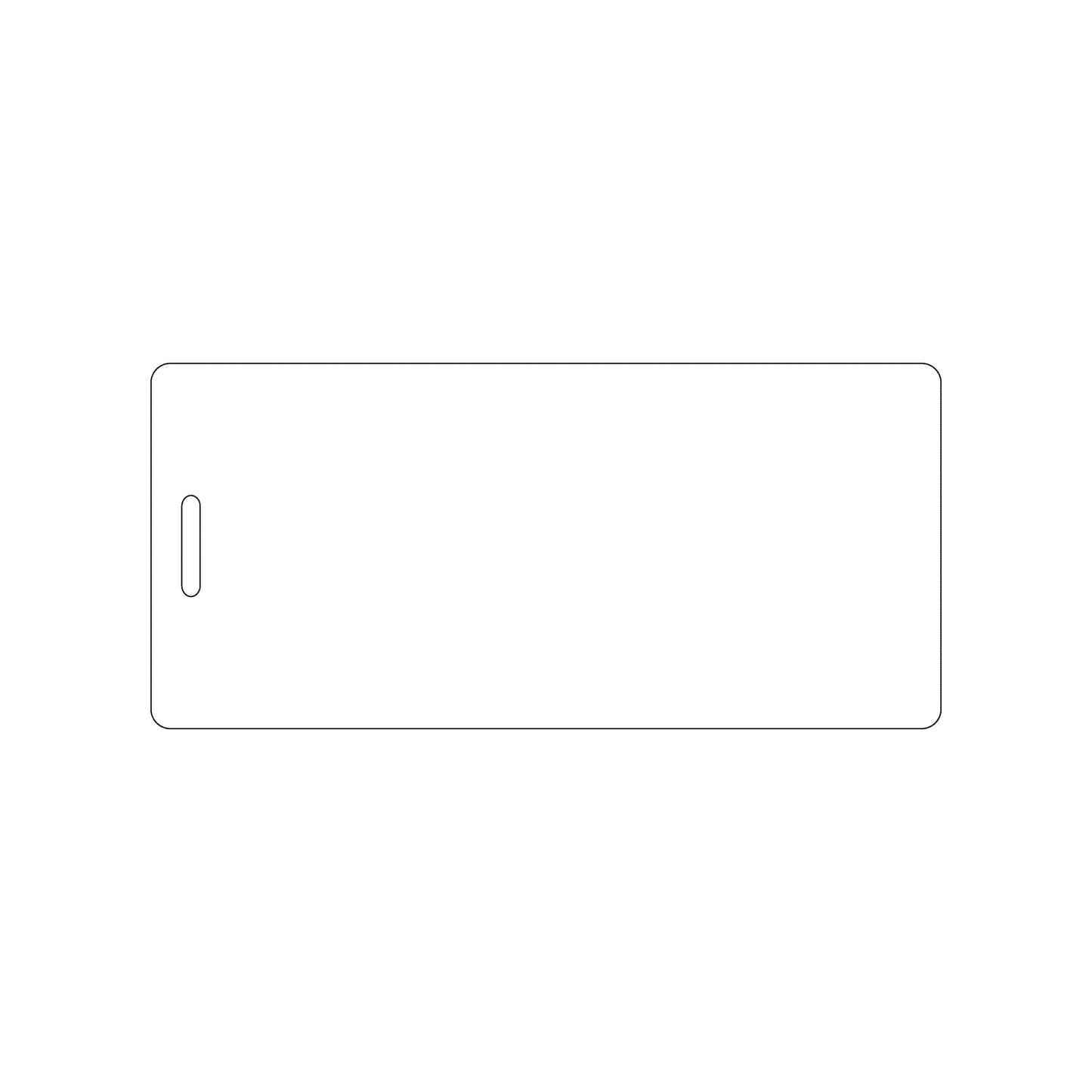 Custom Plastic 2.45" x 5.3" Long Badges
