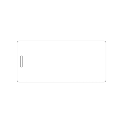 Custom Plastic 2.45" x 5.3" Long Badges