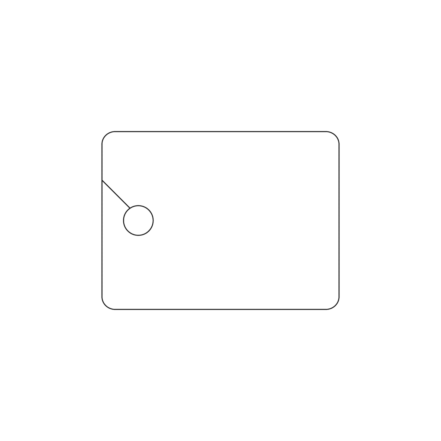 Custom Plastic 1.5" x 2" Key Tags with Cut