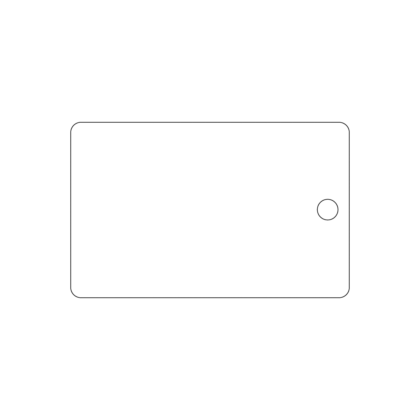 Custom Plastic 3.375" x 2.125" Tags