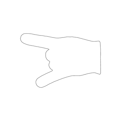 Custom Plastic 3.375" x 2.27" Hand Shape Cards