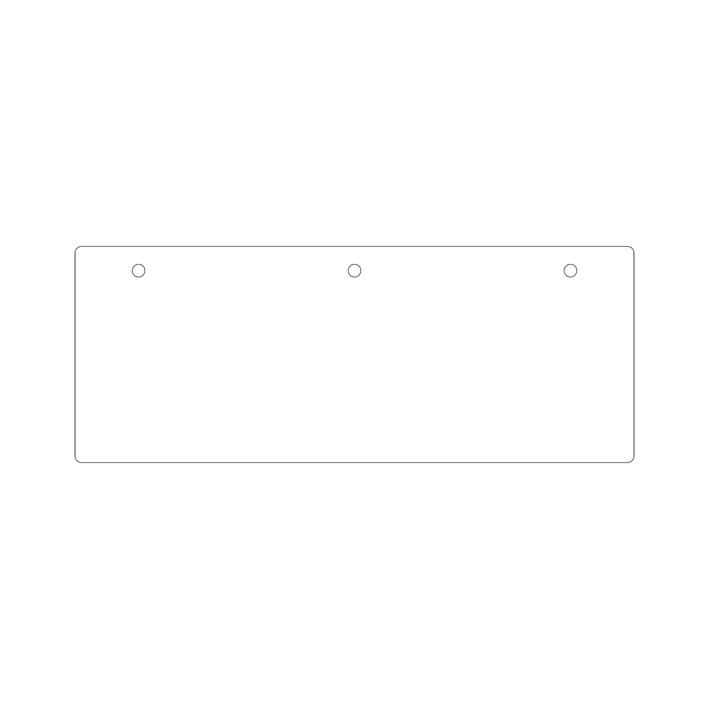 Custom Plastic 11" x 4.25" Binder Ruler
