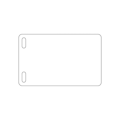 Custom Plastic 4" x 2.5" Two Slot Vertical Badges