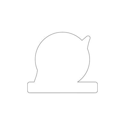 Custom Plastic 3" x 2.6" Planet Shape Cards