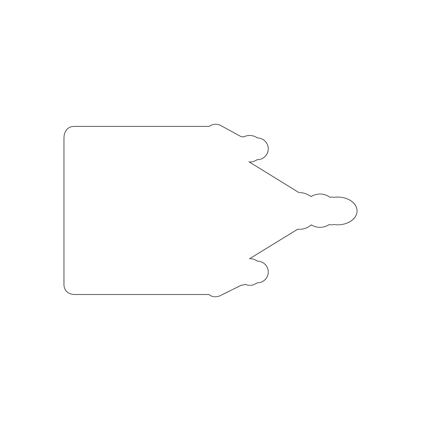 Custom Plastic 4.25" x 2.5" Church Shape Promo Cards