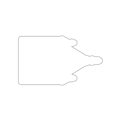 Custom Plastic 4.25" x 2.5" Church Shape Promo Cards