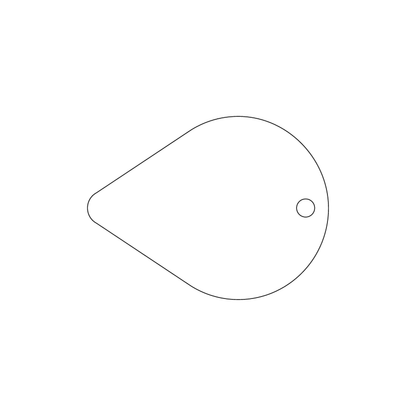 Custom Plastic 2.5" x 1.9" Pin Shape Key Tags
