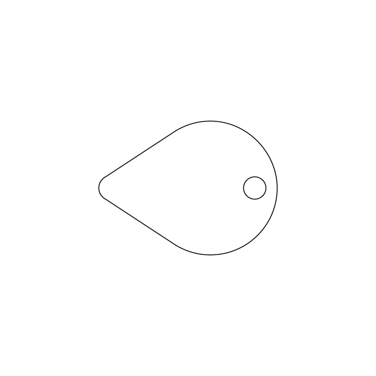 Custom Plastic 1.5" x 1.125" Pin Shape
