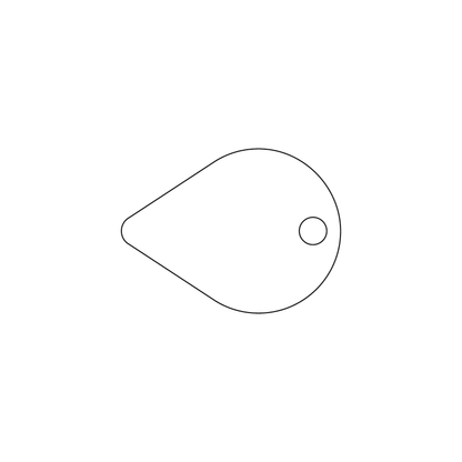Custom Plastic 1.5" x 1.125" Pin Shape