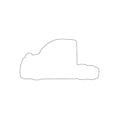 Custom Plastic 3.375" x 1.75" Semi Truck Shape Cards