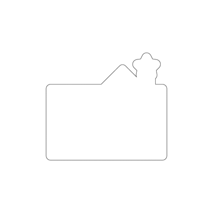 Custom Plastic 3.375" x 3" House Shape Cards