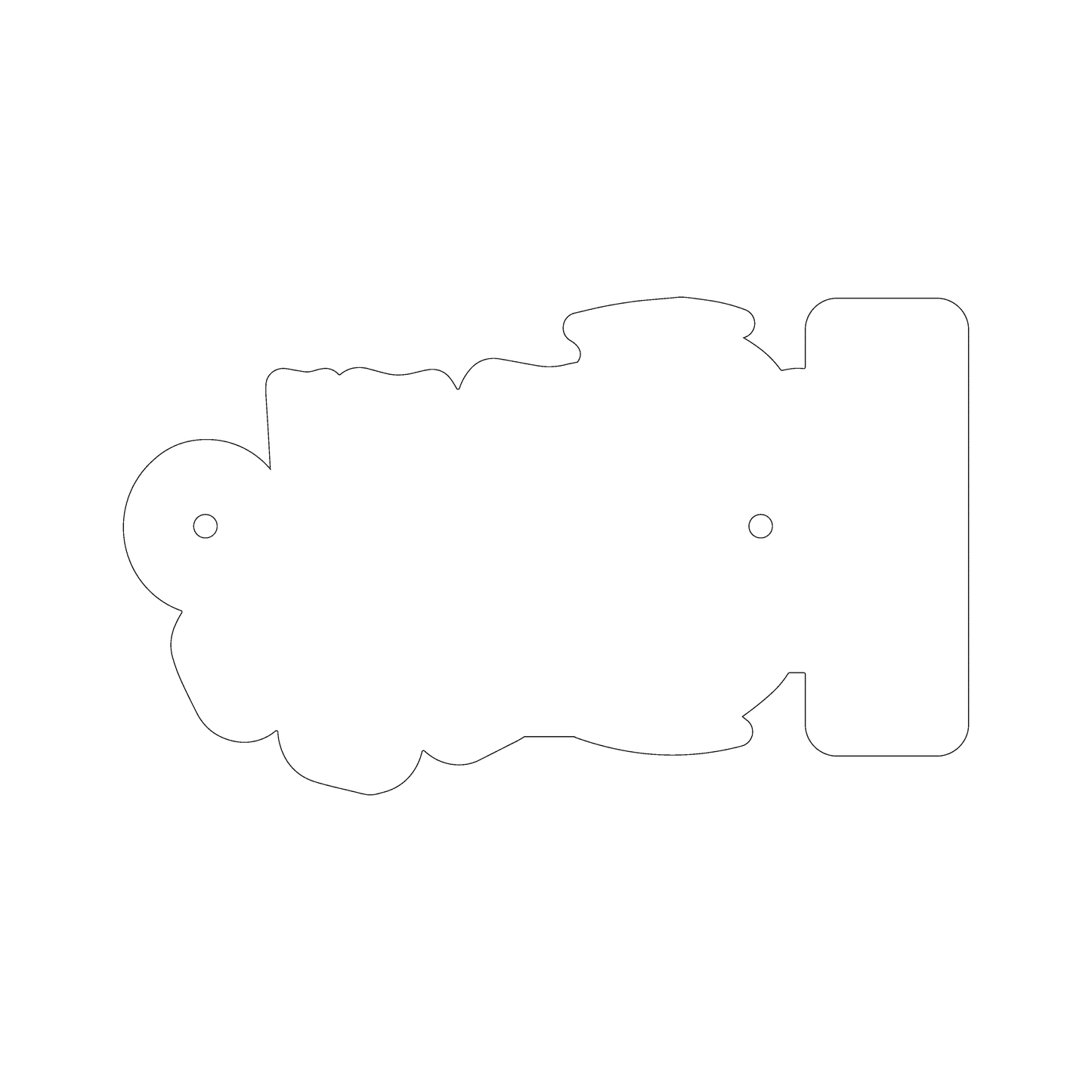 Custom Plastic 9" x 5.3" Anchor Shape Signage