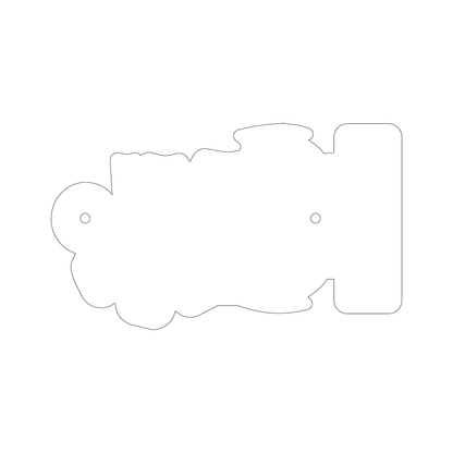 Custom Plastic 9" x 5.3" Anchor Shape Signage