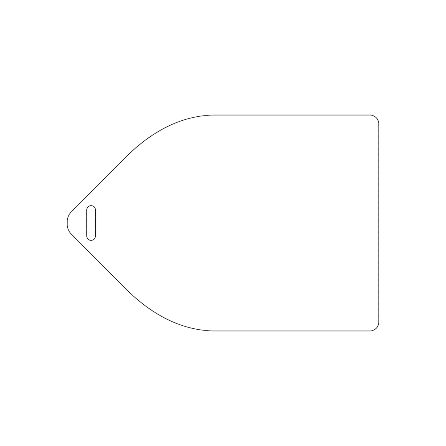 Custom Plastic 3" x 4.33" Pointed Luggage Tags
