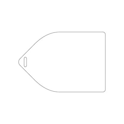 Custom Plastic 3" x 4.33" Pointed Luggage Tags