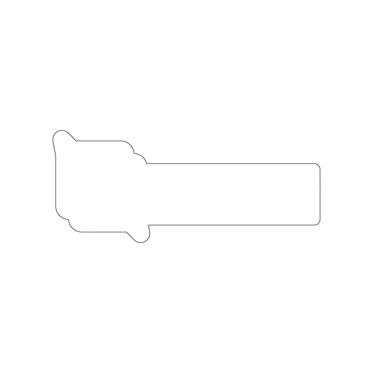 Custom Plastic 5" x 2.1" Chainsaw Shape Cards