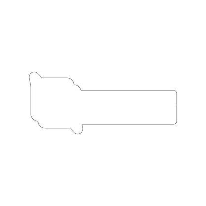 Custom Plastic 5" x 2.1" Chainsaw Shape Cards