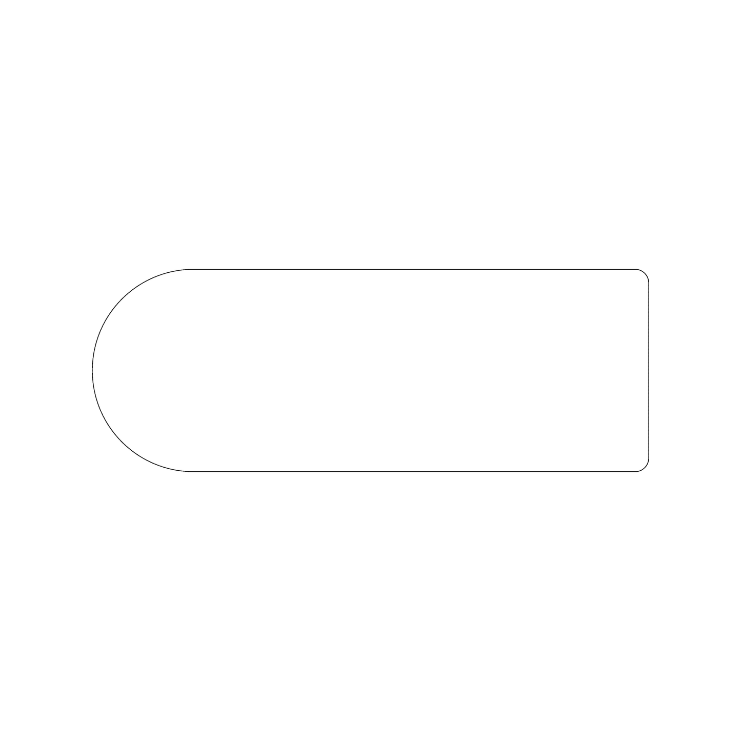 Custom Plastic 2.5" x 6.875" Rounded Long Invitation