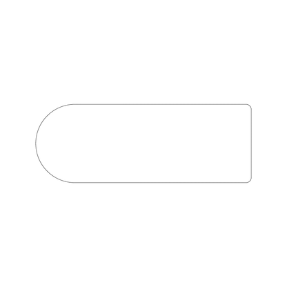Custom Plastic 2.5" x 6.875" Rounded Long Invitation