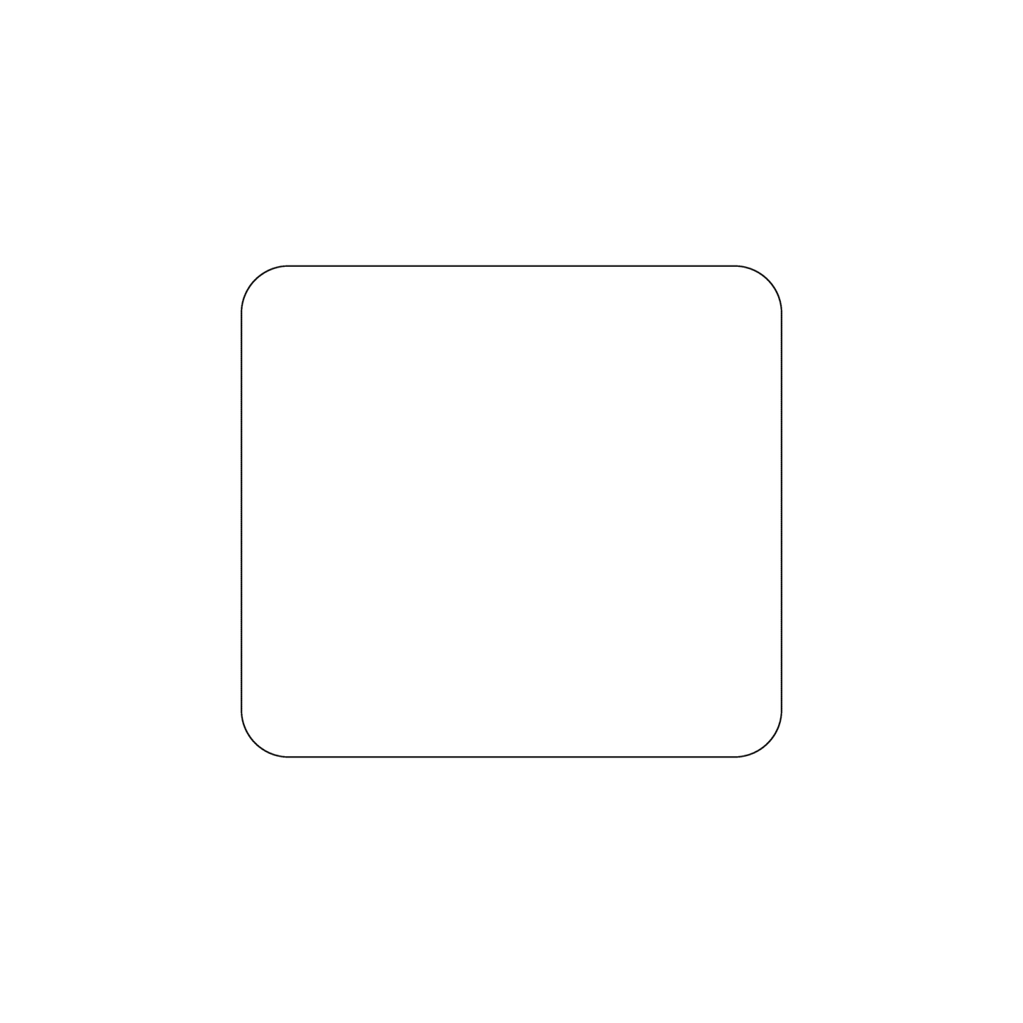 Custom Plastic 2.5" x 2.75" Rounded Rectangle Cards