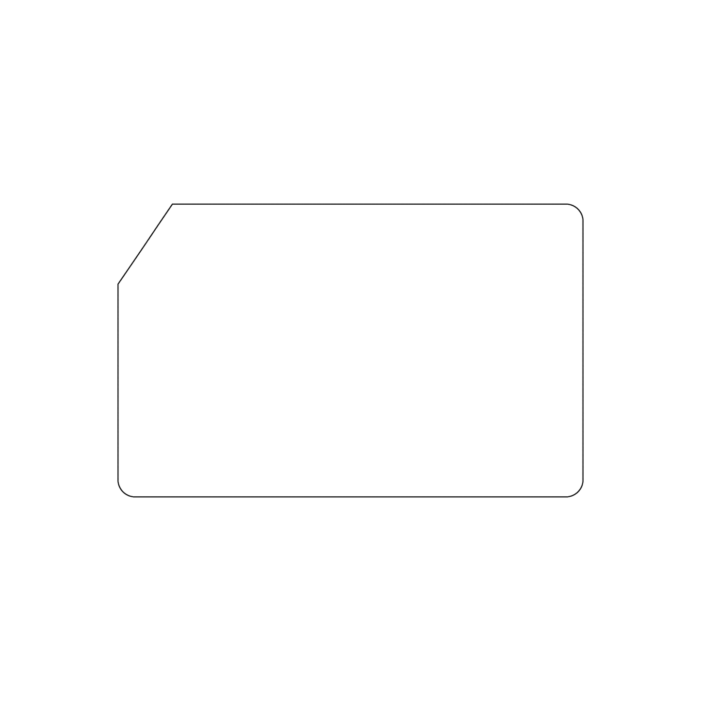 Custom Plastic 3.375" x 2.125" Clipped Corner Cards