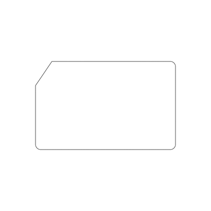 Custom Plastic 3.375" x 2.125" Clipped Corner Cards