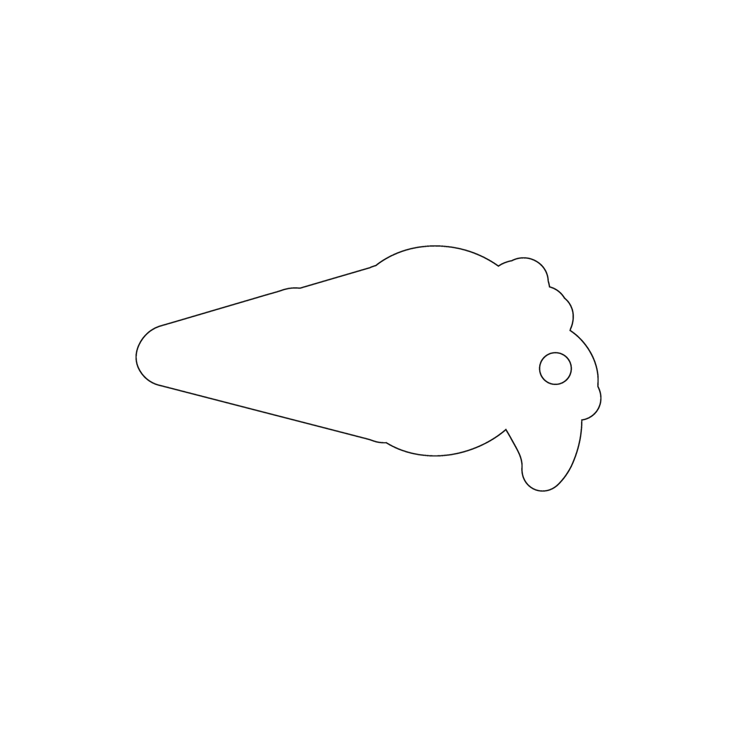 Custom Plastic 2.75" x 1.45" Carrot Shape Key Tags
