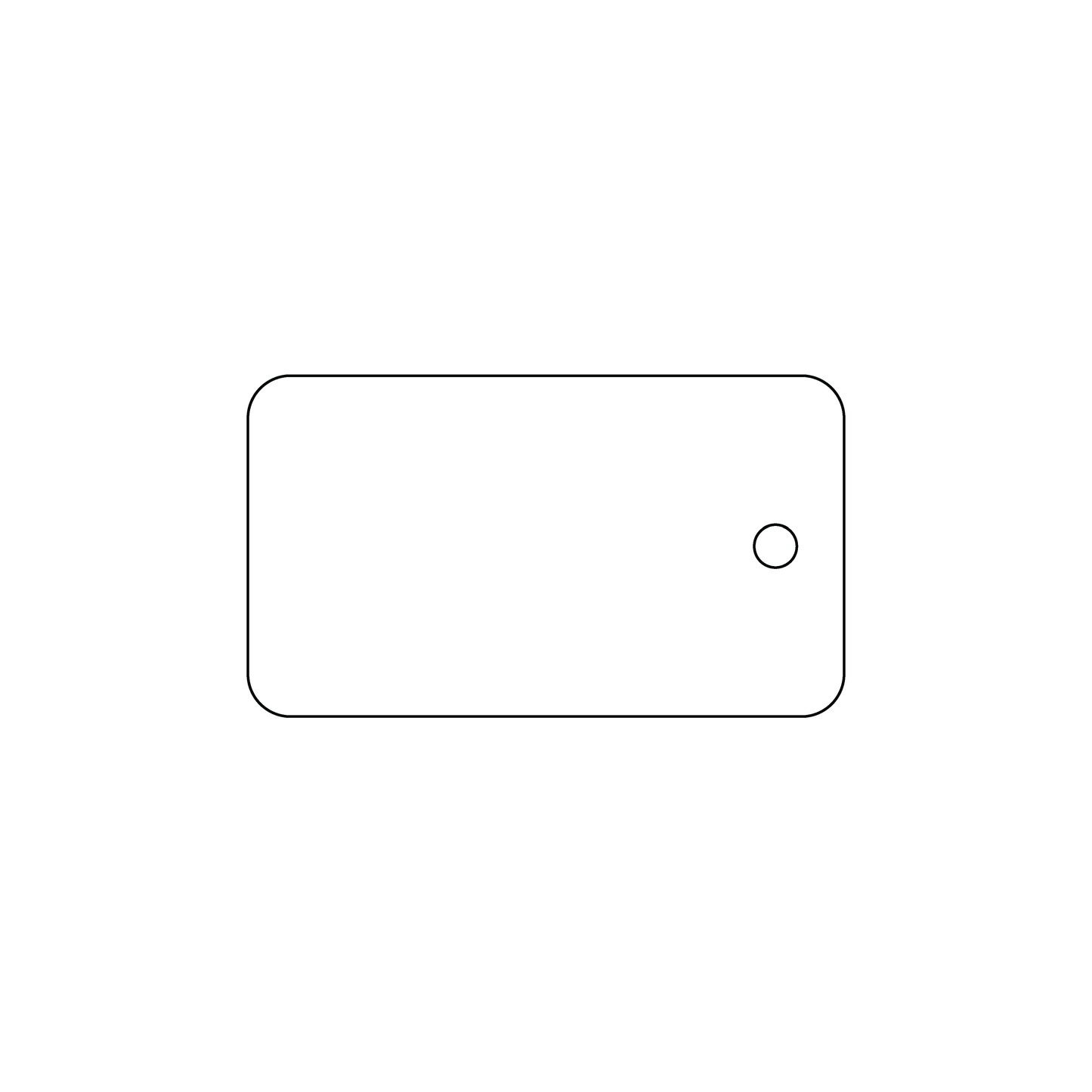 Custom Plastic 3.375" x 1.5" Key Tags