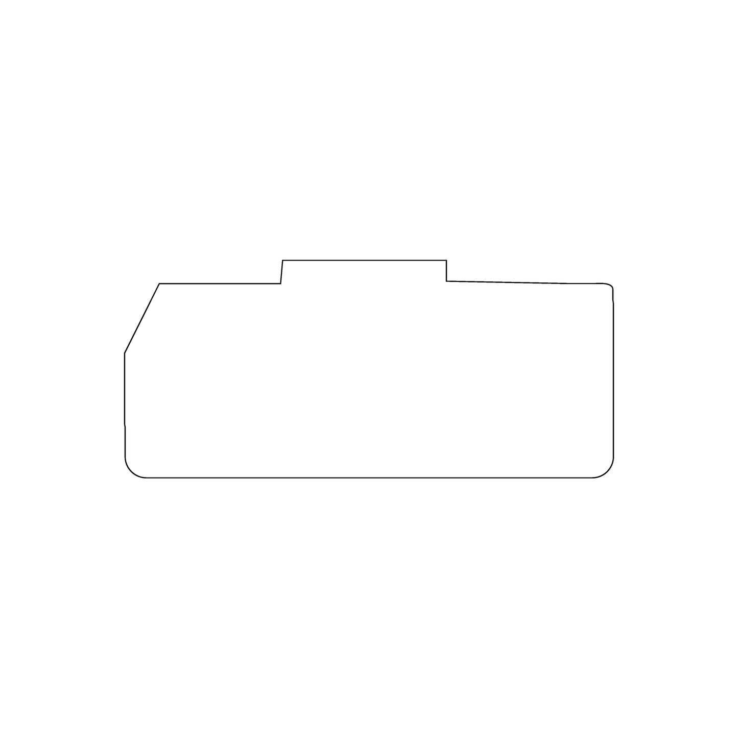 Custom Plastic 3.375" x 1.5" Pipe Shape Cards