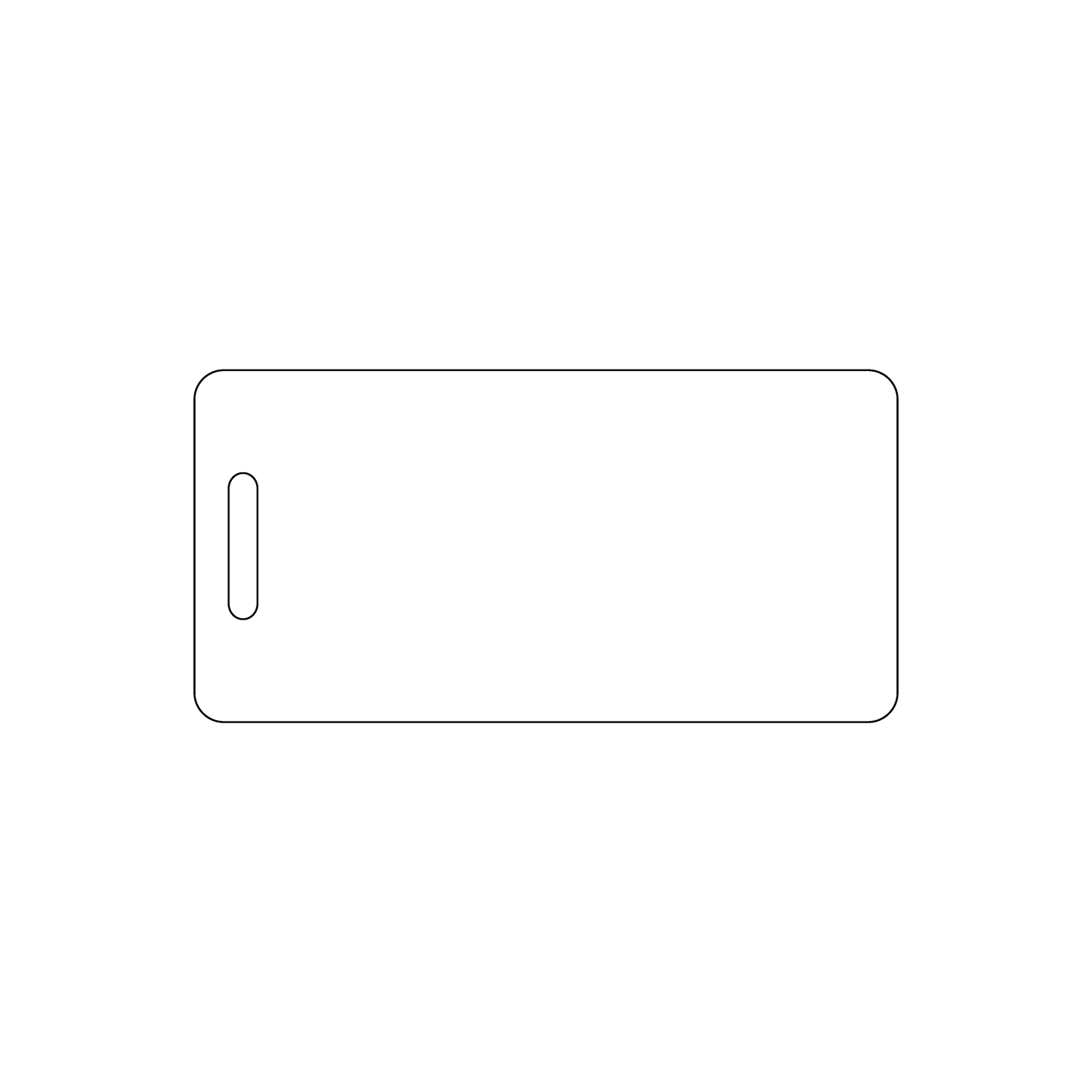 Custom Plastic 3" x 1.5" Luggage Tags