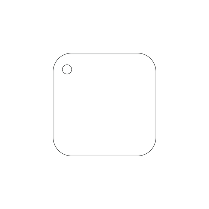 Custom Plastic 2.75" x 2.75" Square with Corner Hole Key Tags