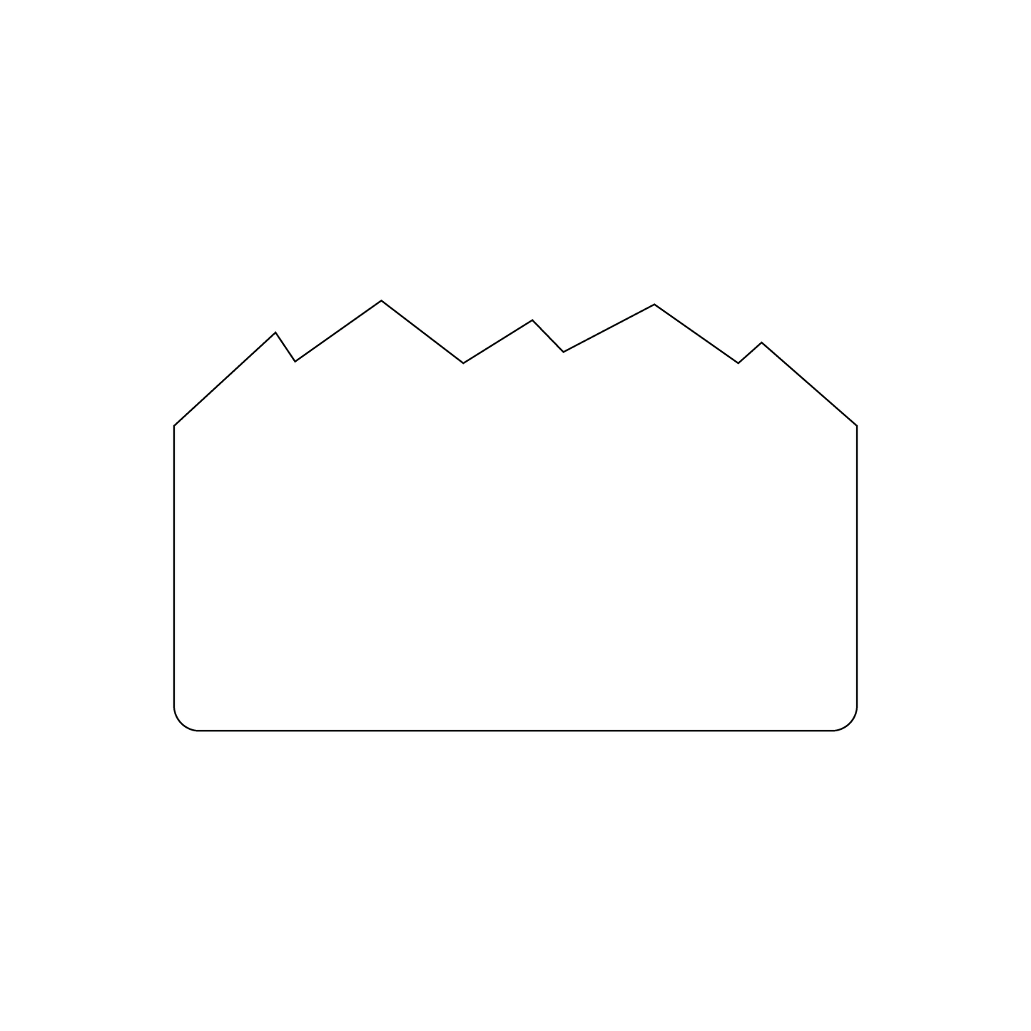Custom Plastic 3.375" x 2.125" Mountain Range Cards