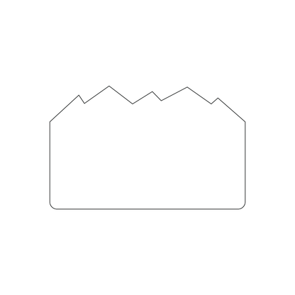 Custom Plastic 3.375" x 2.125" Mountain Range Cards