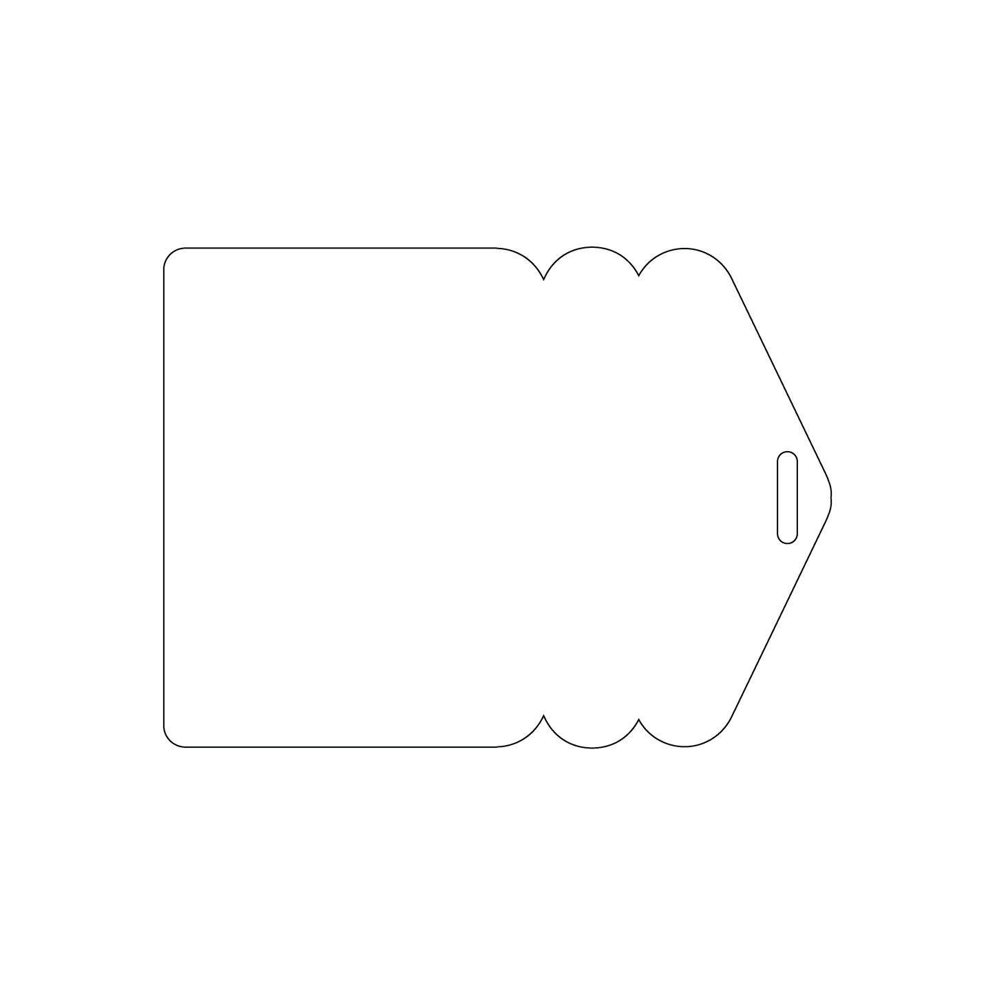 Custom Plastic 3" x 4" Tower Shape Badges