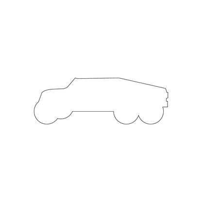 Custom Plastic 3.375" x 1.1635" Hummer Shape Cards