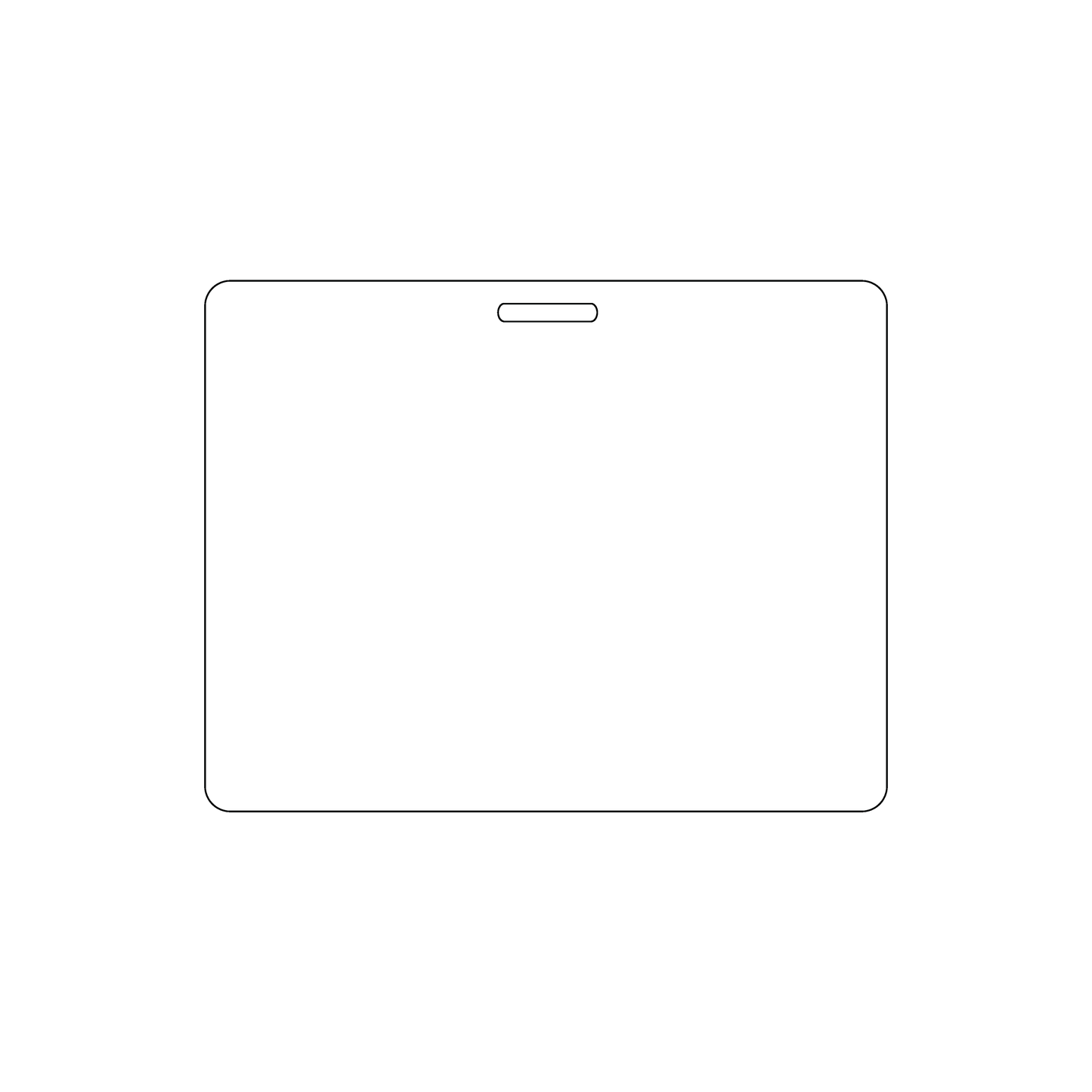 Custom Plastic 3.375" x 2.625" Horizontal Badges